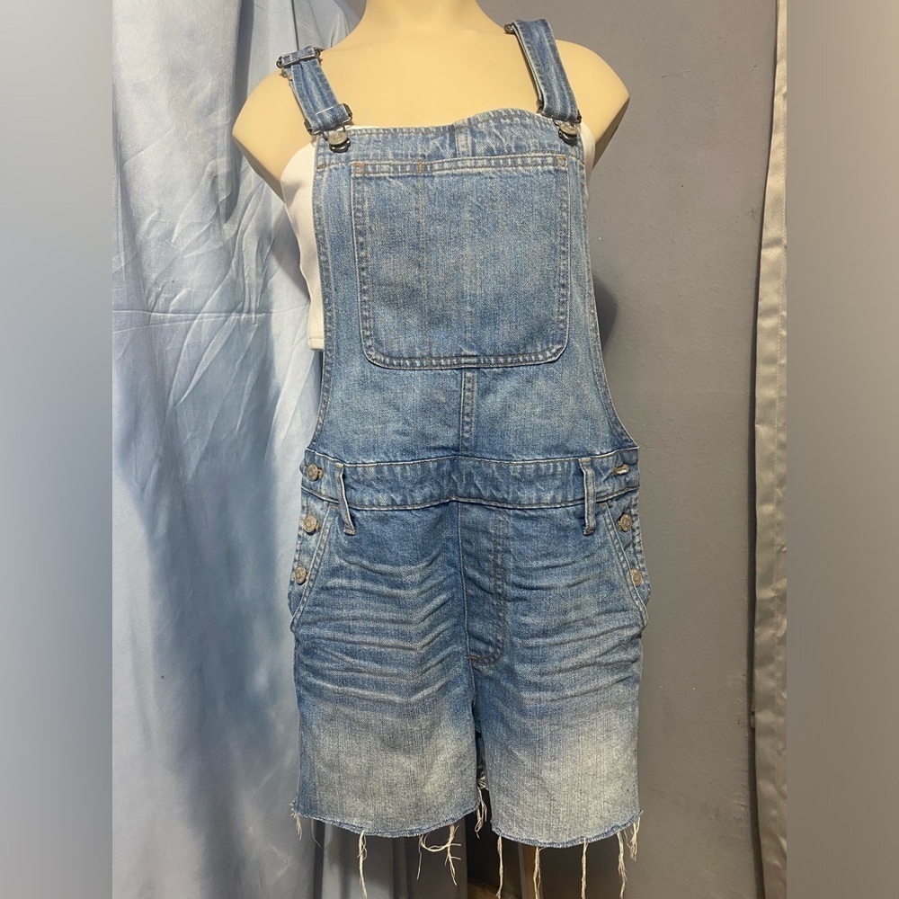 Madewell Blue Denim Overalls Classic Style - Picture 6 of 12